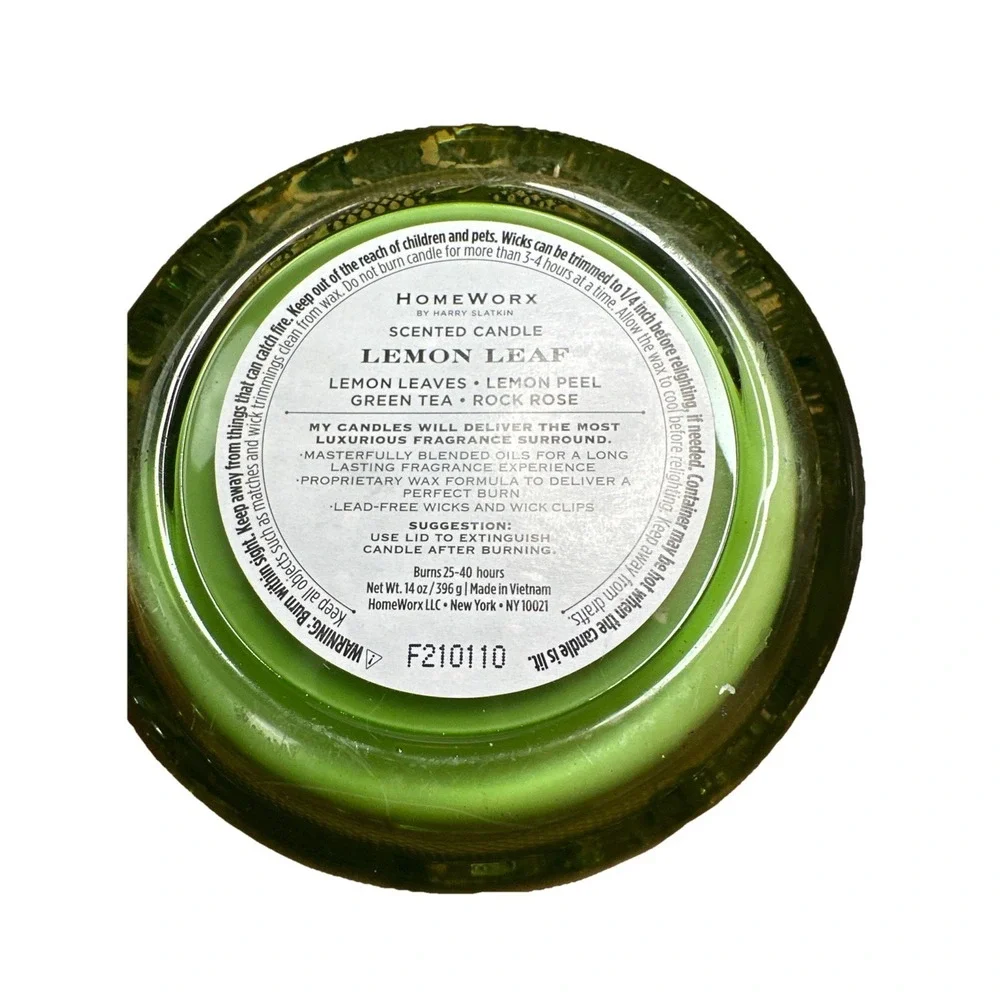 HomeWorx by Harry Slatkin Spring Scents Candles Lemon Leaf & Pink Poppy Apricot